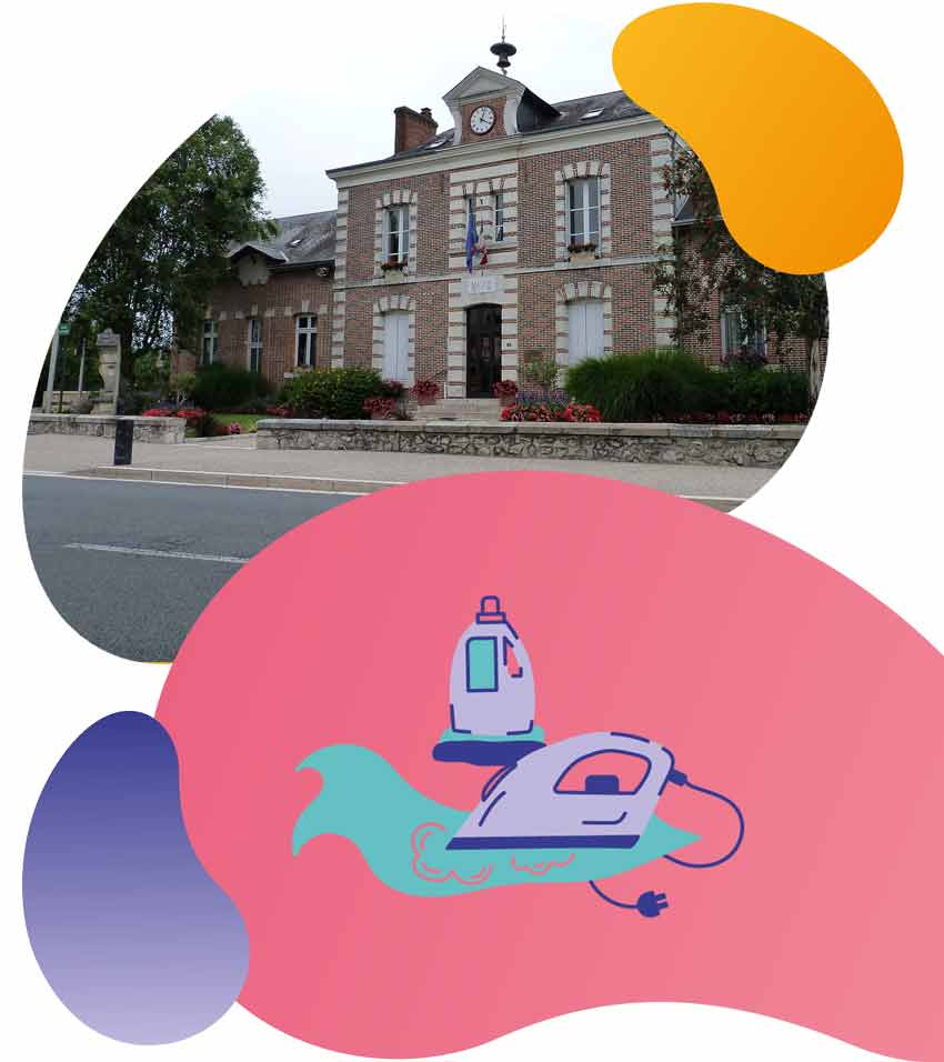 Lessive et repassage à Mur de Sologne